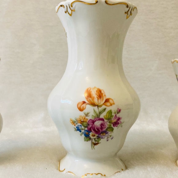 Vintage Weimar Porzellan Bud Vase with Floral Design - Picture 3 of 11